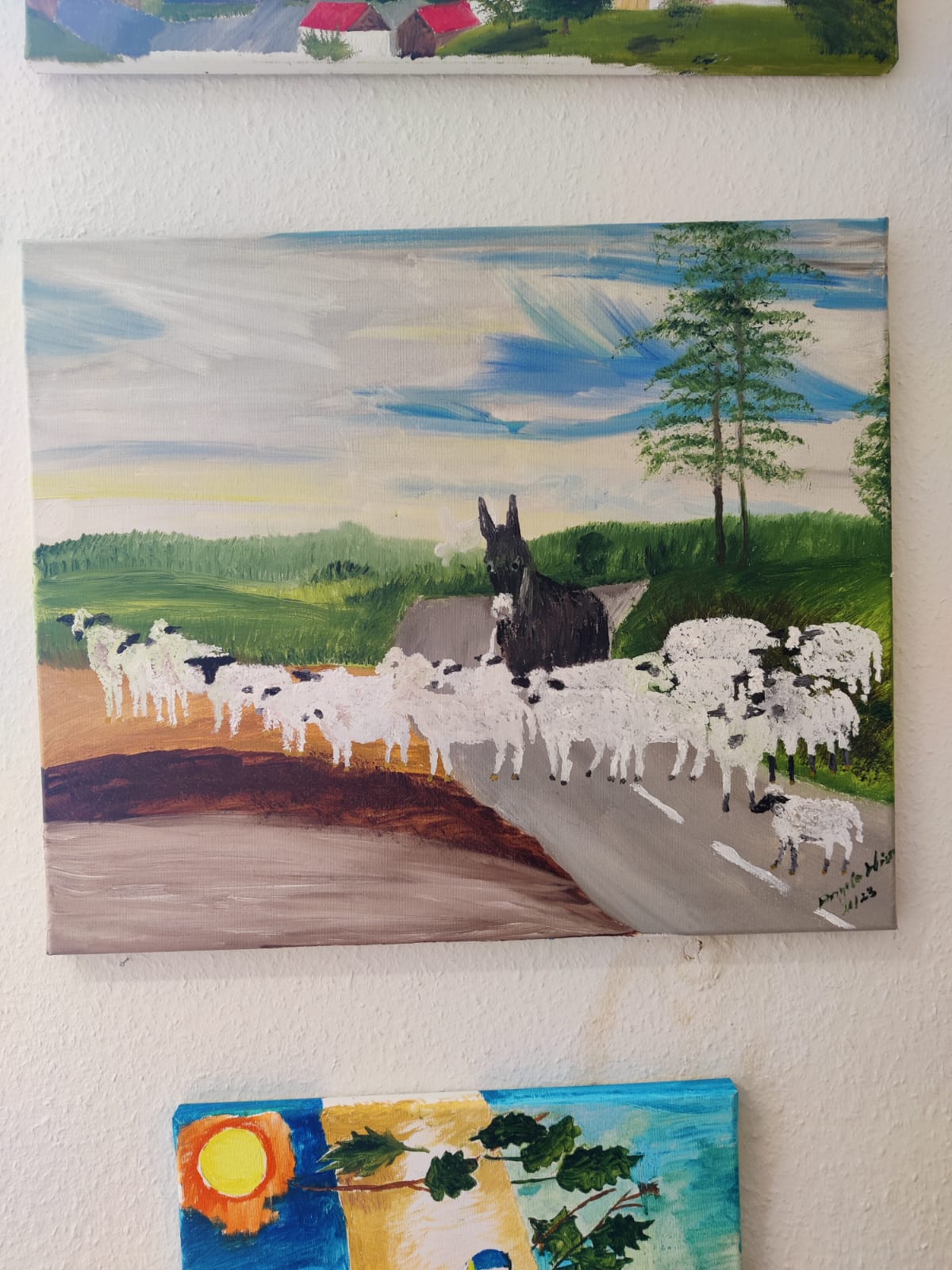 Schafherde vor St. Peter